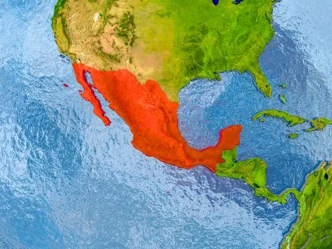 Map of Mexico Stock Illustration