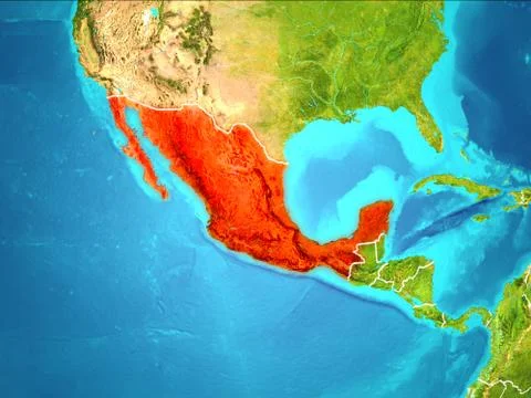 Map of Mexico Stock Illustration