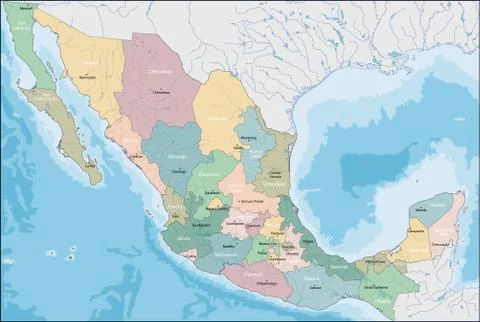 Map of Mexico Stock Illustration