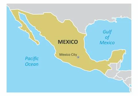 Map of Mexico Stock Illustration