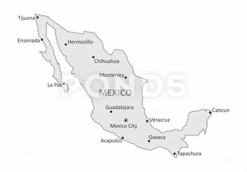 Map of Mexico ~ Clip Art ~ Download Now #129622515