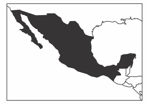 Map of Mexico Illustrazione stock