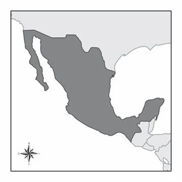 The map of Mexico Stock Illustration