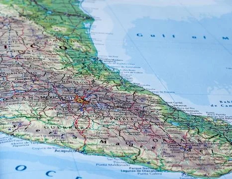 Map of Mexico Stock Photos