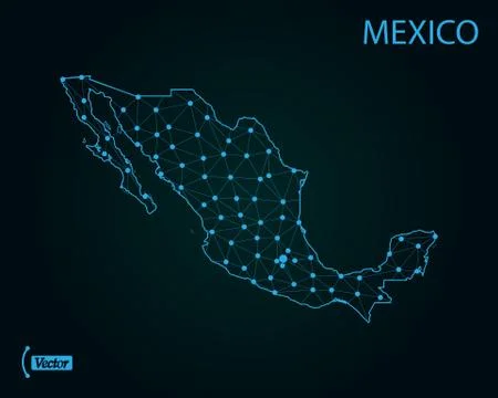 Map of Mexico. Vector illustration. World map Stock Illustration
