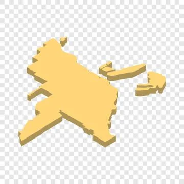 Map of Miami isometric icon イラスト素材