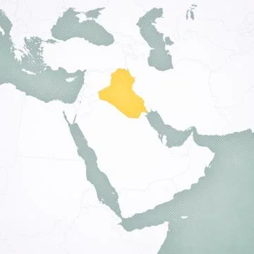 Map of Middle East - Iraq Stock Illustration