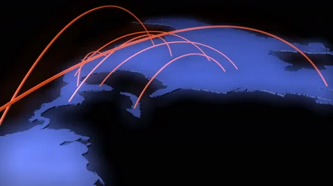 Map of migration in America. Stock Footage 62349870