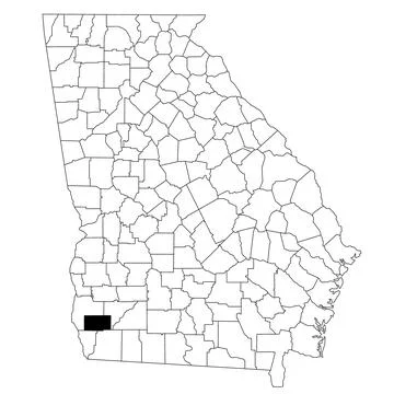 Map of Miller County in Georgia state on white background. single County ma.. Stock Illustration