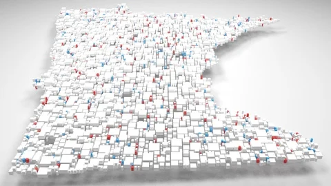 Map of Minnesota - USA Stock Footage 90498087