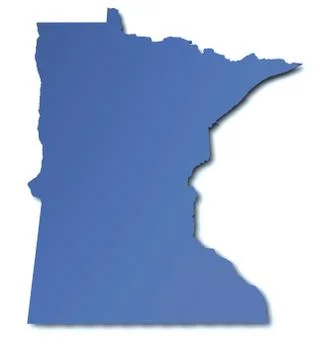 Map of Minnesota - USA Stock Illustration