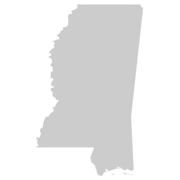 Map of Mississippi, MS Stock Illustration