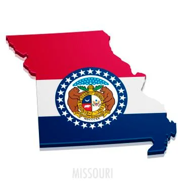 Map of Missouri Stock Illustration