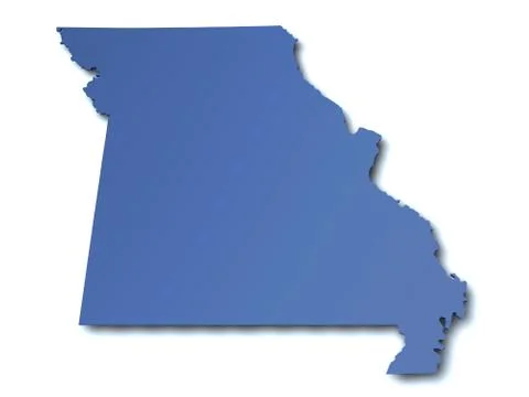 Map of Missouri - USA Stock Illustration