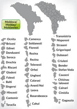 Map of moldavia Illustrazione stock