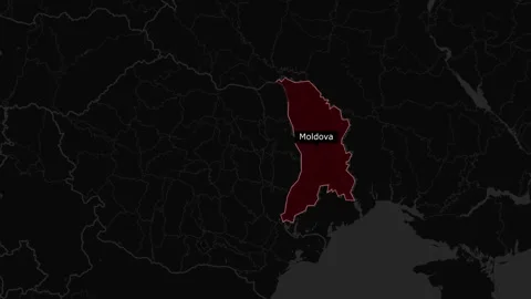Map OF Moldova Stock Footage 294086456