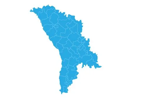 Map of moldova. High detailed vector map - moldova. Stock Illustration