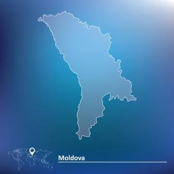 Map of Moldova Stock Illustration