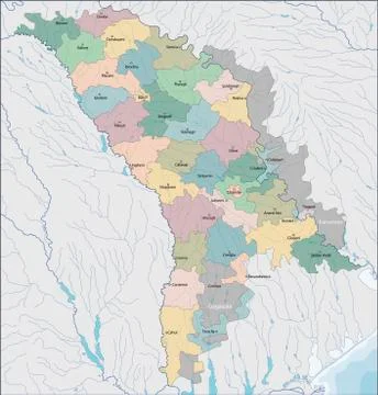 Map of Moldova Stock Illustration