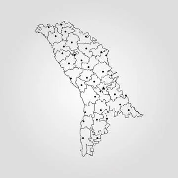 Map of Moldova Illustrazione stock