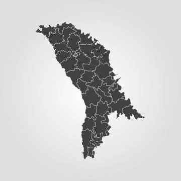 Map of Moldova Stock Illustration