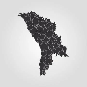 Map of Moldova Stock Illustration