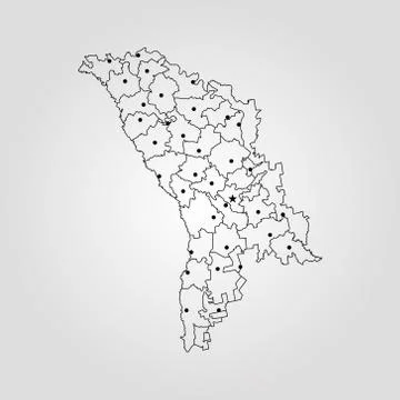 Map of Moldova Stock Illustration