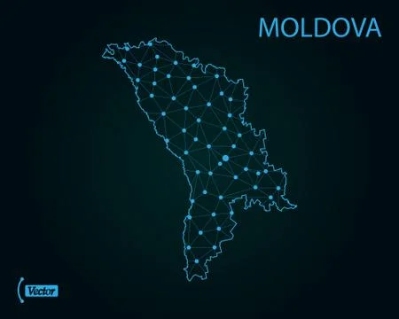 Map of Moldova. Vector illustration. World map Stock Illustration