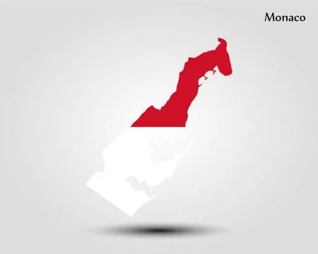Map of Monaco Stock Illustration