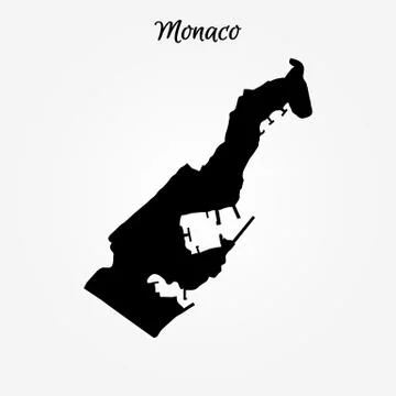 Map of Monaco Illustrazione stock