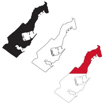 Map Monaco on white background. map and flag of Monaco sign. Stock Illustration