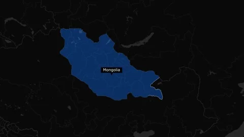 Map OF Mongolia Stock Footage 294086457