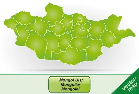 Map of mongolia Stock Illustration