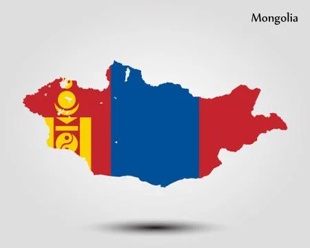 Map of Mongolia Stock Illustration