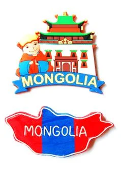 Map of mongolia Stock Photos