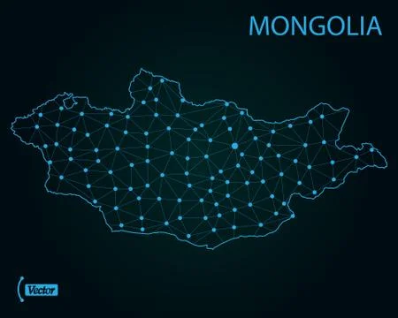 Map of Mongolia. Vector illustration. World map Stock Illustration