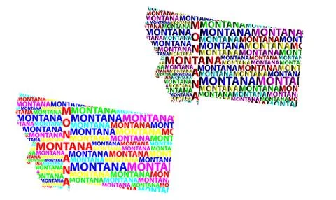 Map of Montana - vector illustration Stock Illustration