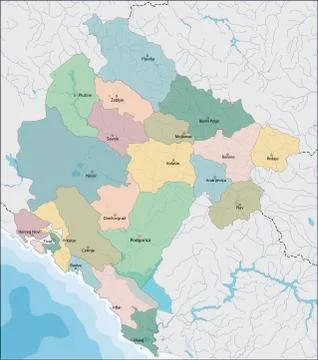 Map of Montenegro Stock Illustration