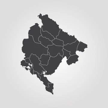 Map of Montenegro Illustrazione stock