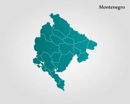 Map of Montenegro Stock Illustration