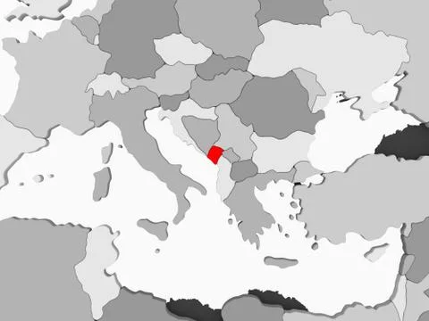 Map of Montenegro Stock-Illustration