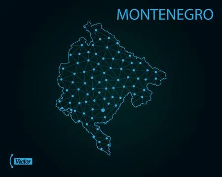 Map of Montenegro. Vector illustration. World map Stock Illustration