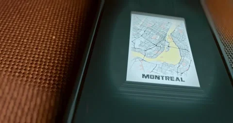 Map of Montreal city, presentation Stock Footage 313494487