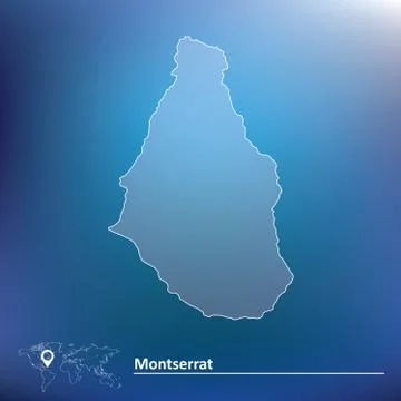 Map of Montserrat Stock Illustration