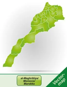 Map of morocco Stock Illustration