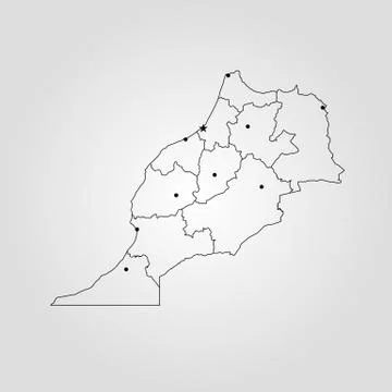 Map of Morocco Stock Illustration