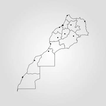 Map of Morocco Illustrazione stock