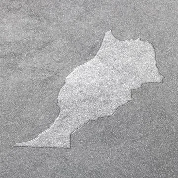 Map of Morocco, silver background Stock Illustration