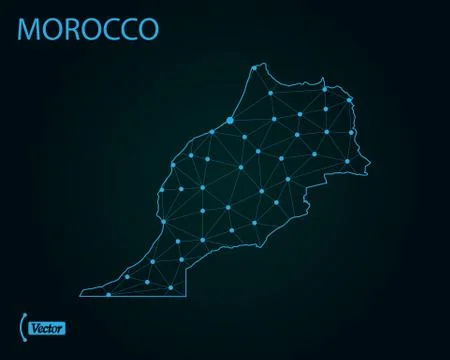 Map of Morocco. Vector illustration. World map Illustrazione stock