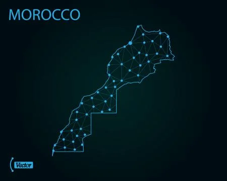 Map of Morocco. Vector illustration. World map Illustrazione stock